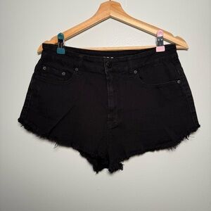 BDG‎ Black Jean Shorts Distressed Cut-Off Hem 29w